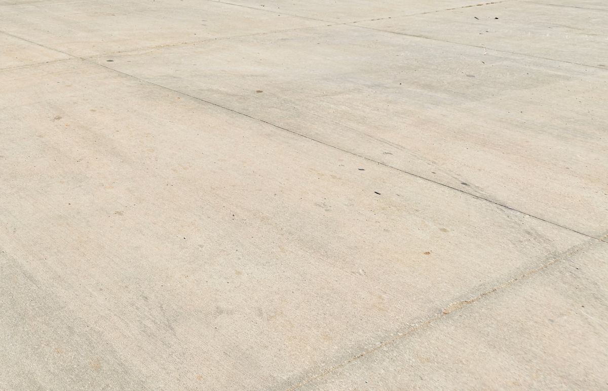 Concrete hard standing surface of the laydown yard